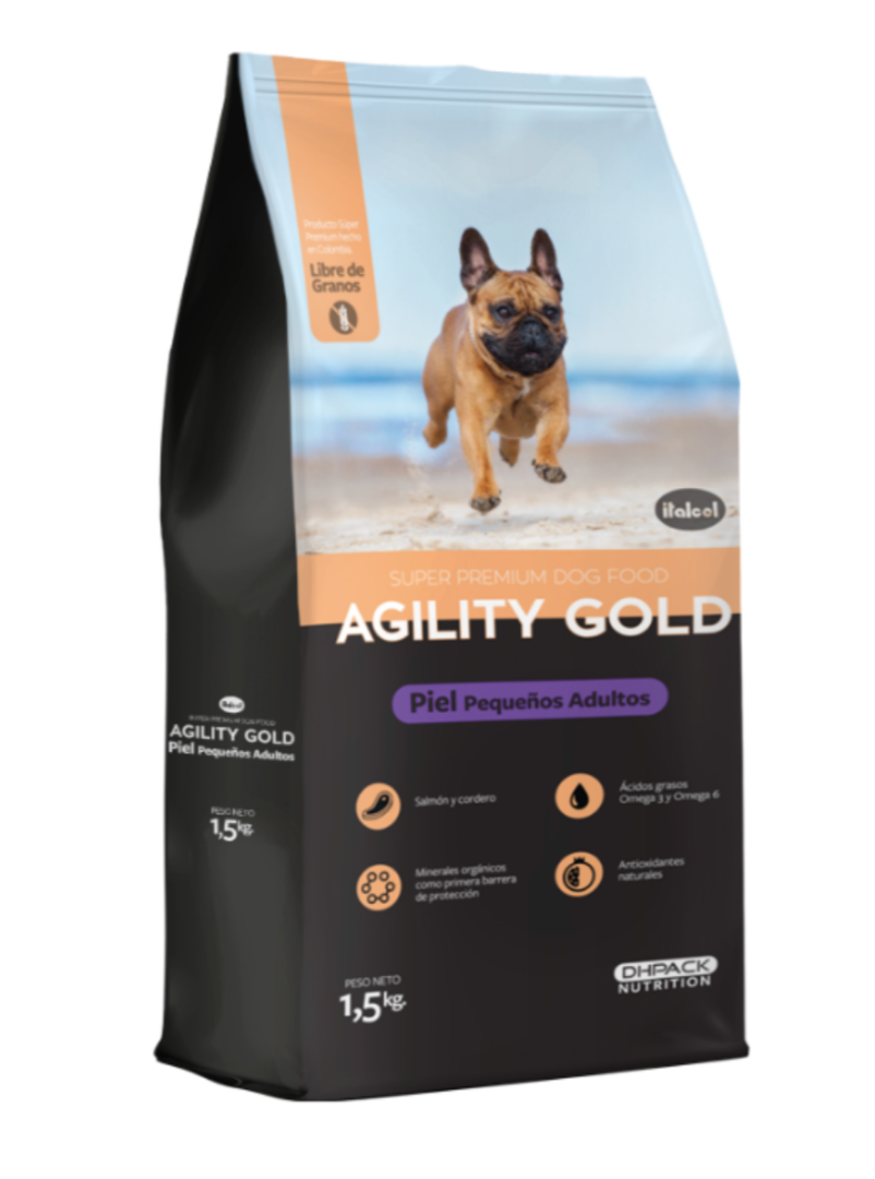 Agility Gold - Piel Pequeños Adultos 1.5 kilos