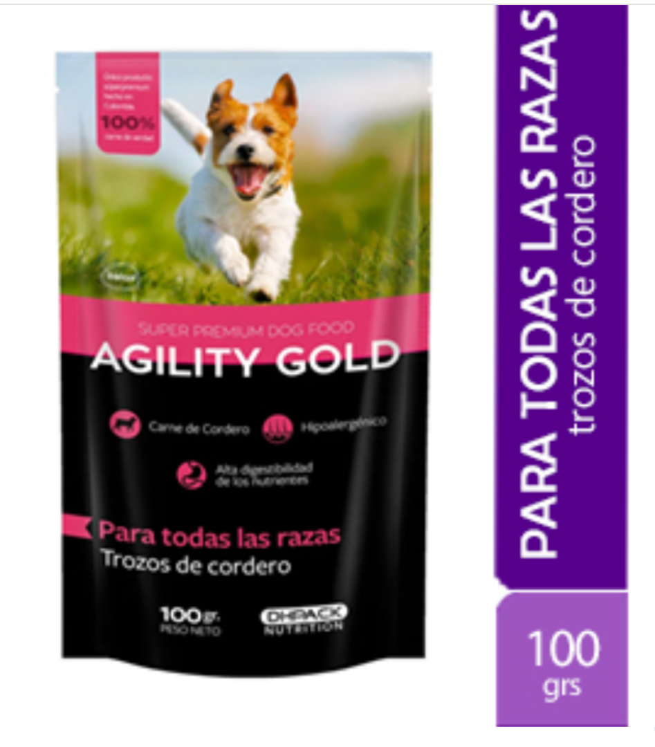 Agility Gold - Trozos De Cordero Adulto 100 Gr