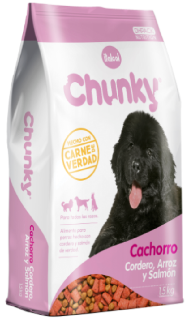 Chunky - Cordero, Arroz Y Salmón Cachorro 4 kilos