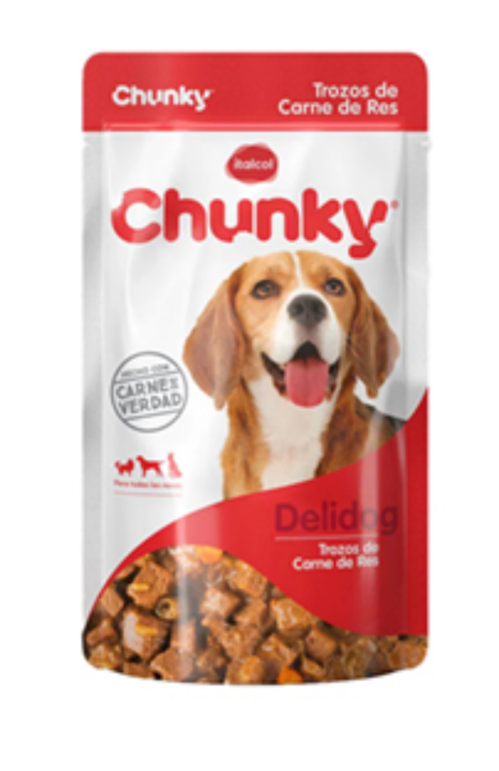 Chunky  Delidog Trozos De Carne De Res Adulto 250 Gr.