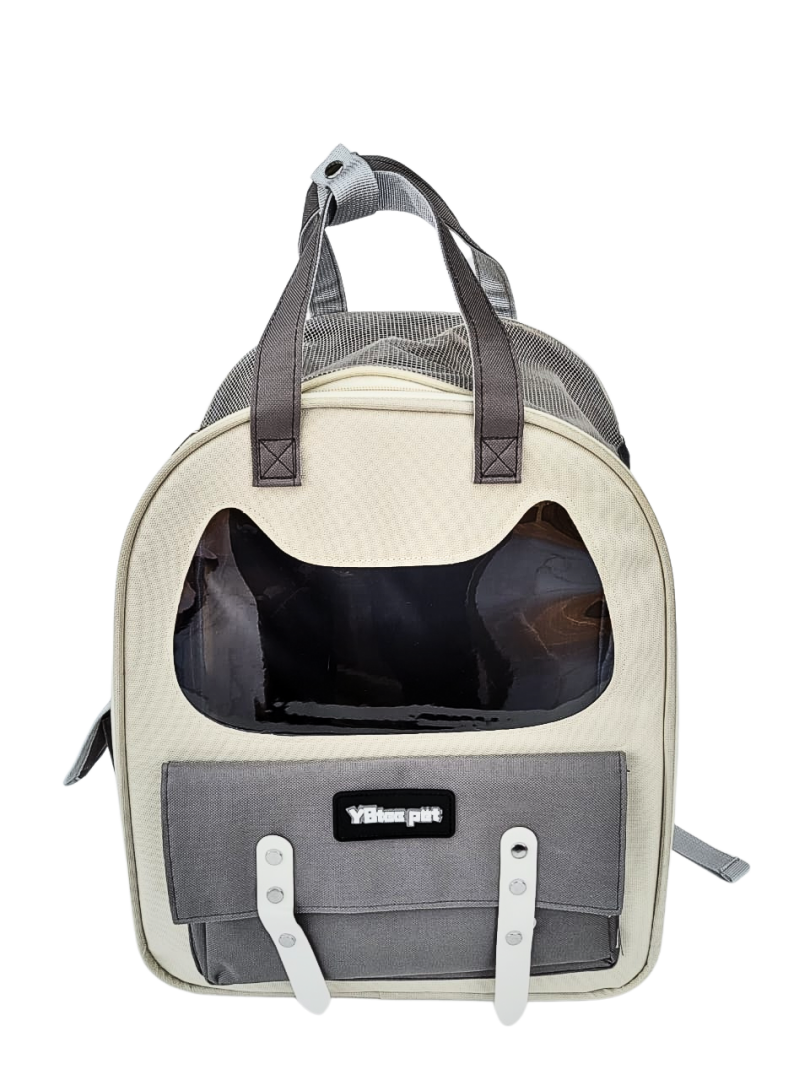 maleta mascotas gris y verde